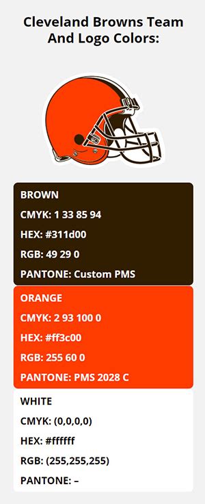 cleveland browns color chart.